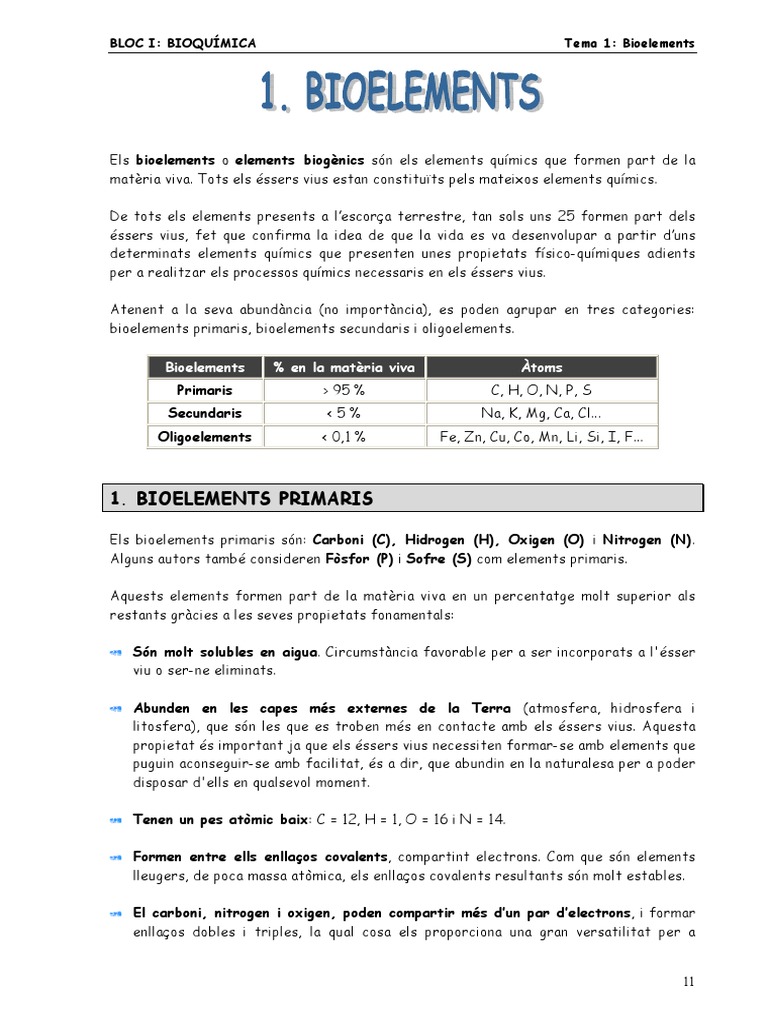 1 01 Bioelements PDF | PDF