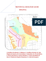 Mapa geológico provincias Bolivia