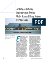 A Study Retaining Preconstruction Primers Under Standard Lining Systems For Ship Tanks PDF