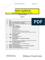 Bases orgánicas de la República Mexicana 1843