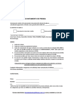 Formato Solicitud de Levantamiento de Prenda