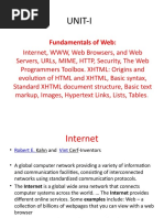 Unit-I: Fundamentals of Web