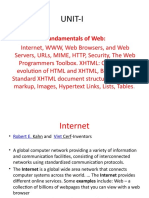 Unit-I: Fundamentals of Web