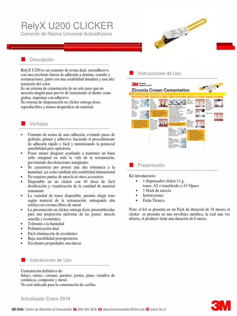 Protocolo de Uso de RelyX U200 Clicker | PDF