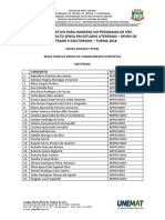 Resultado Prova de Conhecimento Especifico 2017-2018