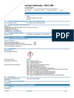 Ammonium Hydroxide, 1.0N (1.0M) : Safety Data Sheet