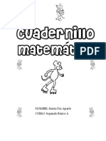 Cuadernillo Matematica María Paz Agurto