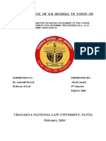 Significance of S.R Bommai Vs Union of India