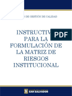 Instructivo para La Formulacion de Matriz de Riesgos 2020 PDF