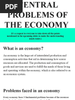 Central Problems of The Economy