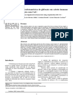 Determinação de glifosato em cabelo por espectrofotometria