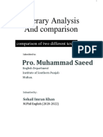 Analysis and Comparison of Texts