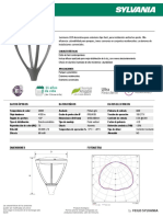 Luminaria LED exterior tipo farol para poste vertical