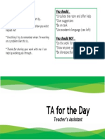 TA For A Day Badge