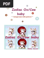 Zodiac Ox baby- Crochet amigurumi doll pattern-pdf