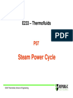 Steam Power Cycle: E233 - Thermofluids