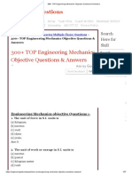 300+ TOP Engineering Mechanics Objective Questions & Answers