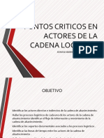 Puntos Criticos en Actores de La Cadena