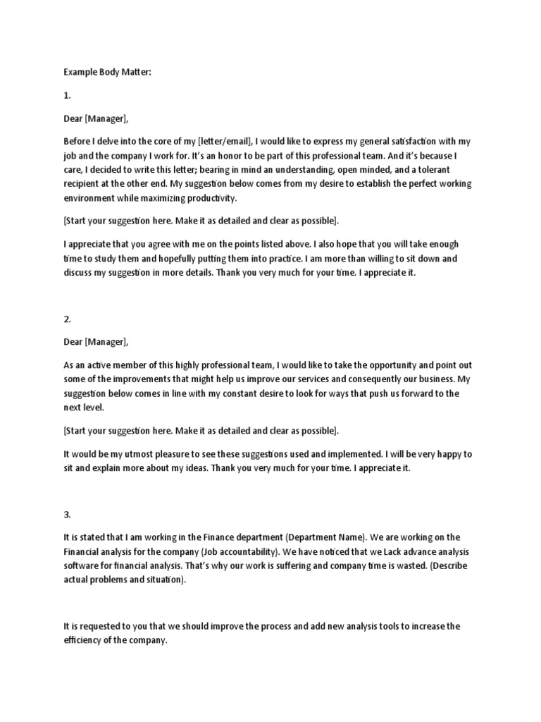 Suggestion Letter | PDF | Foods | Psychological Concepts