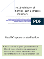 Lecture 11 Sterilisation Validation - Part 2 - Process Indicators