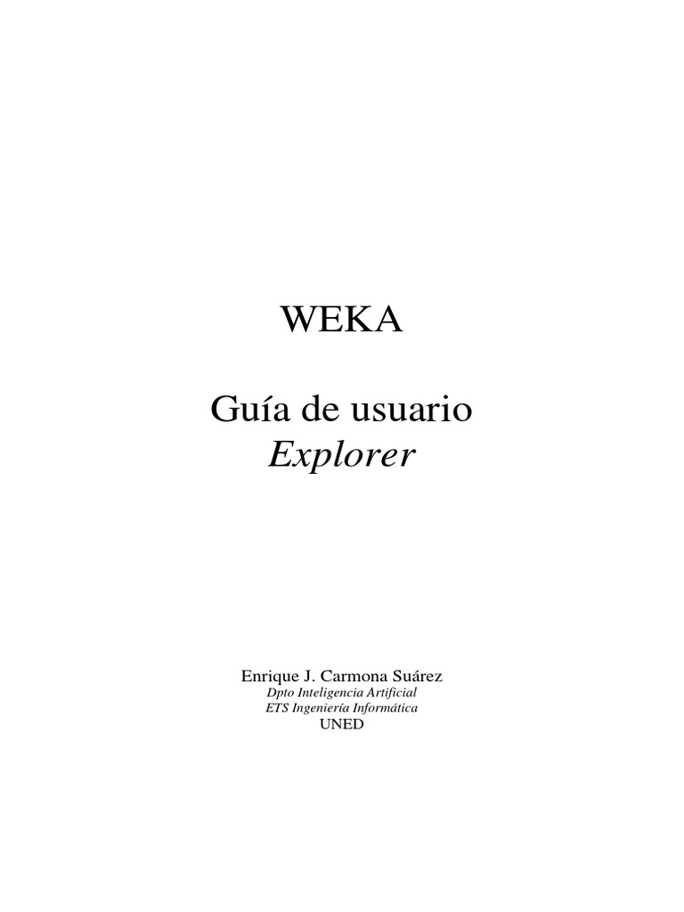 Guía de Usuario de Weka Explorer | PDF | Java (lenguaje de programación ...