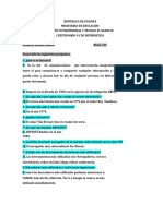 Cuestionario de informática sobre historia de Internet y herramientas web