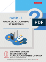 Paper - 5: Financial Accounting Bit Questions