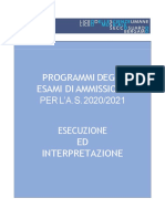 LICEO MUSICALE PROGRAMMI ESAMI DI AMMISSIONE20 - 21 Convertito PDF