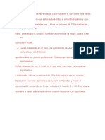 Entra en el Entorno de Aprendizaje y participa en el foro para esta tarea