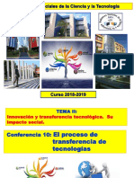 Conferencia 10 El Proceso de Transferencia de Tecnologías PDF