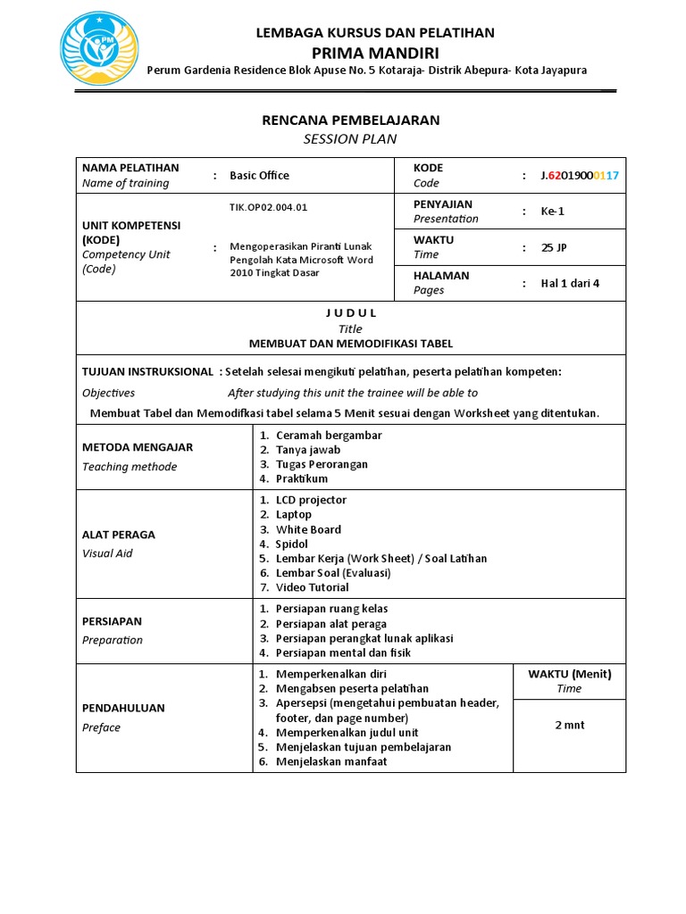 Form Lesson Plan - PDN | PDF