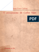 Jean Yves Calvez El Pensamiento de Carlos Marx PDF