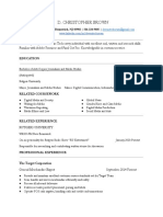 Devonte Brown's Resume PDF