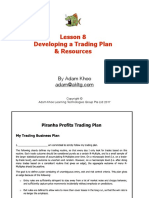 Lesson 8 Developing A Trading Plan