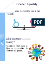 Gender Equality: (The Change We Want To See in The World)