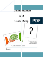 Communication and Glottal Stop1