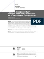 Bizzarri, Gabriele, 'Blood in The (Queer) Eye' Cuerpos Anómalos y Monstruos en La Narrativa de Lina Meruane