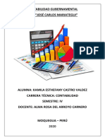 Contabilidad Gubernamental - Cuestionario 1 PDF