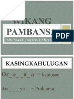 Wikang Pambansa
