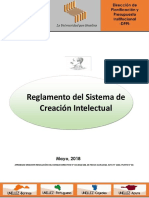 REGLAMENTO DEL SISTEMA DE CREACIÓN INTELECTUAL DE LA UNELLEZ 2018 para firma del Consejo Directivo(1).pdf