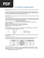 Lab 02 - First Assembly Language Program