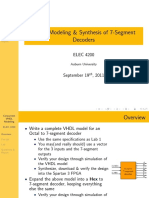 VHDL Modeling & Synthesis of 7-Segment Decoders: ELEC 4200