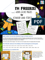 Math Freebie!: Cut-And-Glue Pages Kinder and First