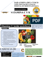 Universidad Andina Del Cusco: Vitamina C Y K