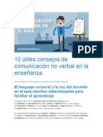 10 Útiles Consejos de Comunicación No Verbal en La Enseñanza