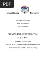 BIT 4203 Distributed Multimedia Systems PDF