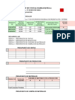 Presupuesto de Materiales