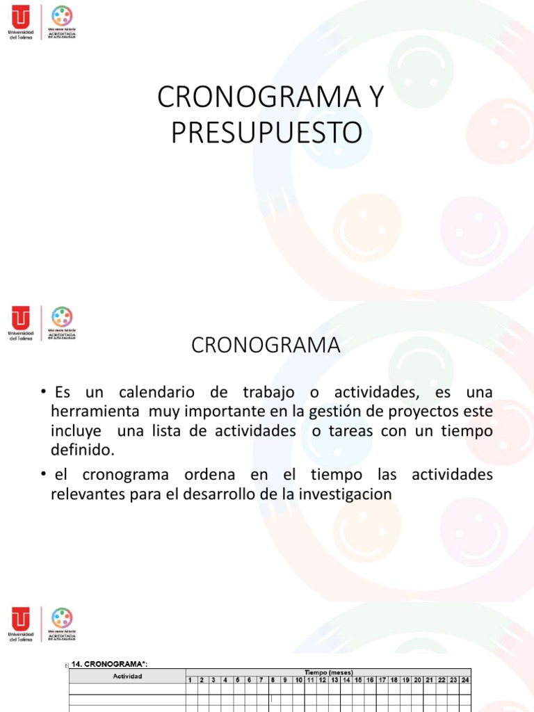 Cronograma y Presupuesto de Proyectos | PDF