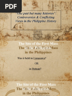 "One Past But Many Histories": Controversies & Conflicting Views in The Philippine History