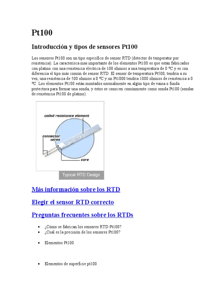 PT 100 | PDF | Resistor | Sensor